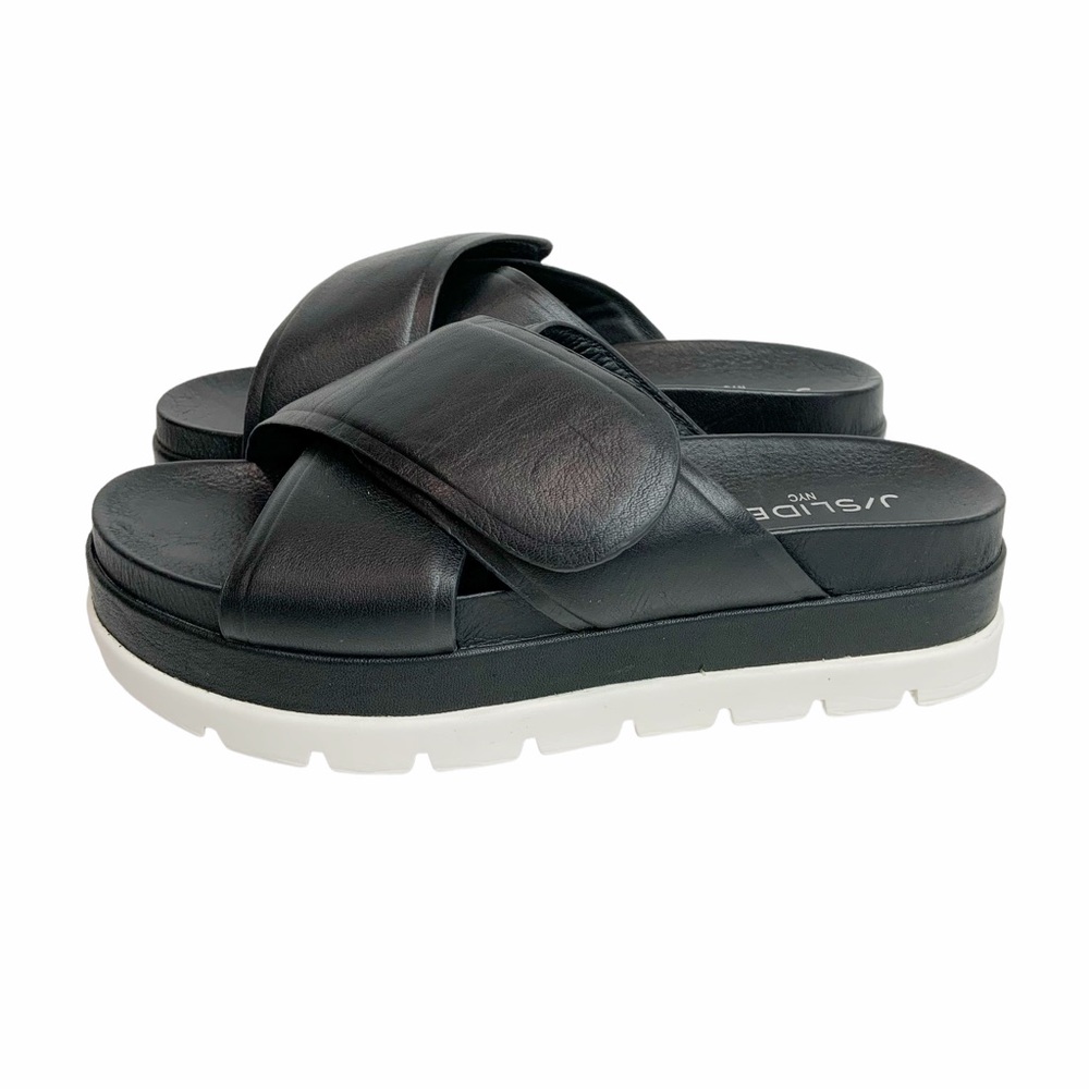 J.Slides Platform Velcro Slide Sandals